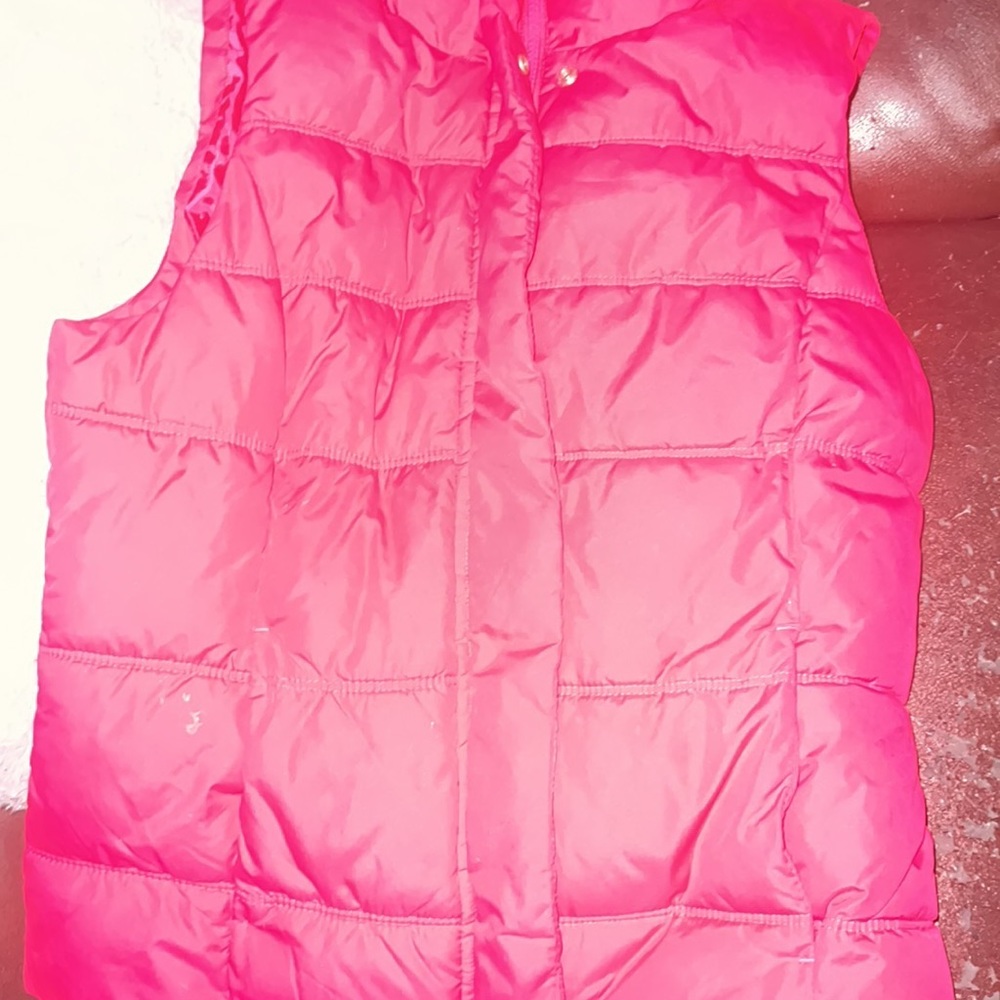 Pink gap kids puffer vest winter child’s jacket medium